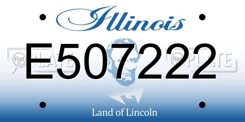 E507222 Illinois License Plate