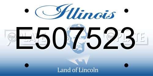 E507523 Illinois License Plate