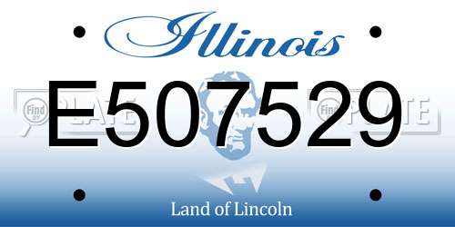 E507529 Illinois License Plate