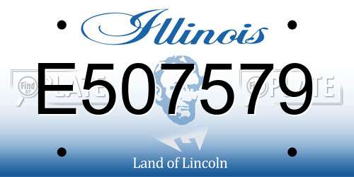 E507579 Illinois License Plate