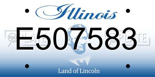 E507583 Illinois License Plate