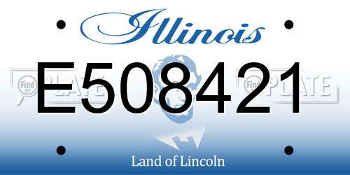 E508421 Illinois License Plate