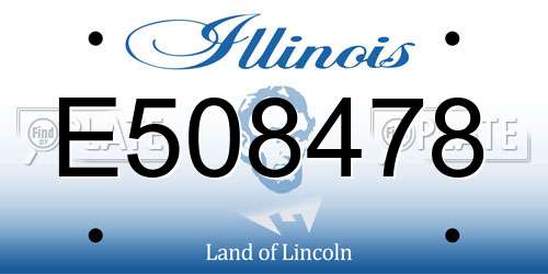 E508478 Illinois License Plate