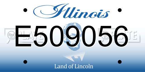 E509056 Illinois License Plate