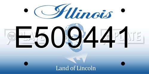 E509441 Illinois License Plate