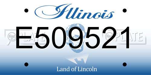 E509521 Illinois License Plate