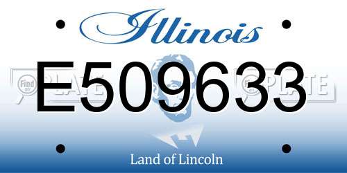 E509633 Illinois License Plate