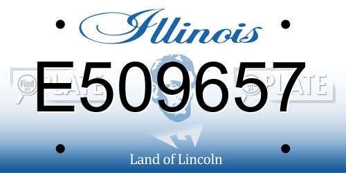 E509657 Illinois License Plate