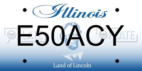 E50ACY Illinois License Plate