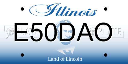 E50DAO Illinois License Plate