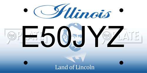 E50JYZ Illinois License Plate