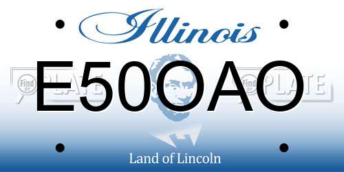 E50OAO Illinois License Plate