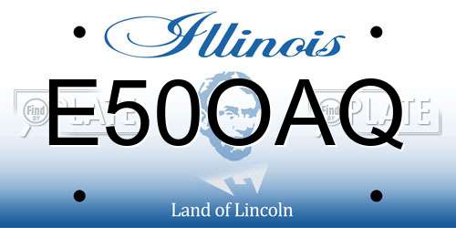 E50OAQ Illinois License Plate