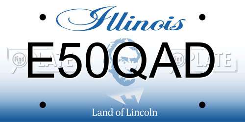 E50QAD Illinois License Plate
