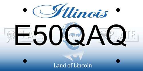 E50QAQ Illinois License Plate