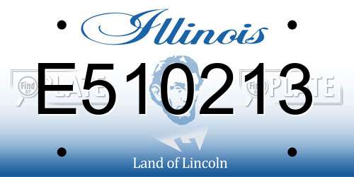E510213 Illinois License Plate