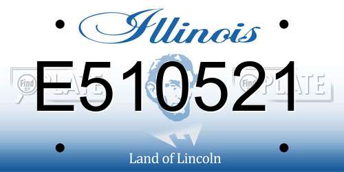 E510521 Illinois License Plate