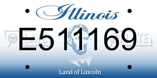 E511169 Illinois License Plate