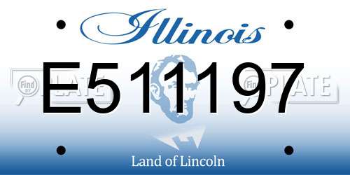 E511197 Illinois License Plate