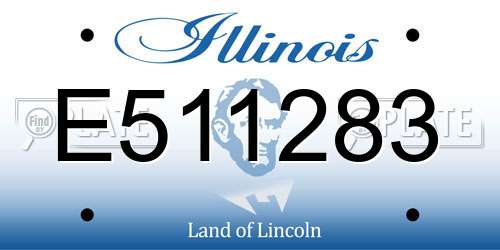 E511283 Illinois License Plate