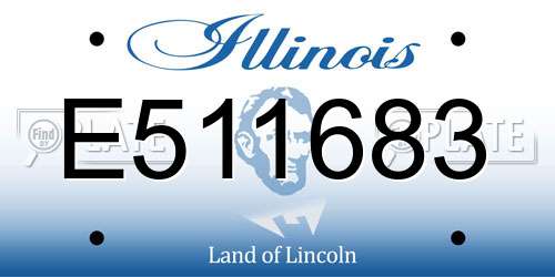 E511683 Illinois License Plate
