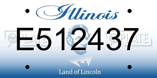 E512437 Illinois License Plate