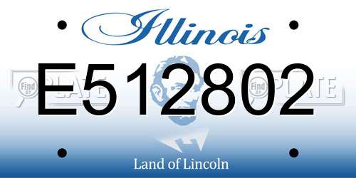 E512802 Illinois License Plate