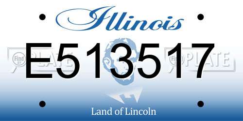 E513517 Illinois License Plate