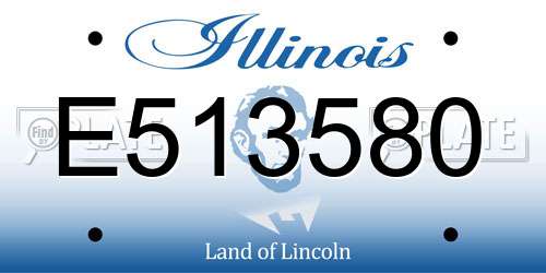 E513580 Illinois License Plate