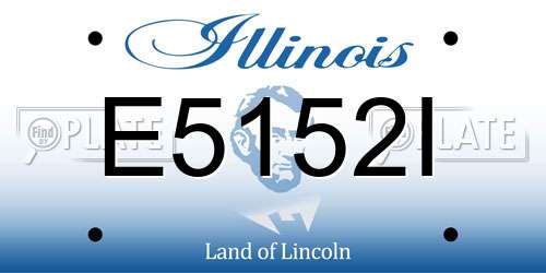 E5152I Illinois License Plate