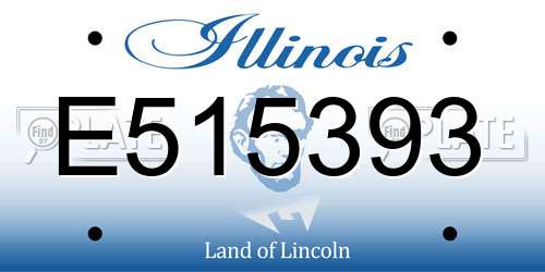 E515393 Illinois License Plate