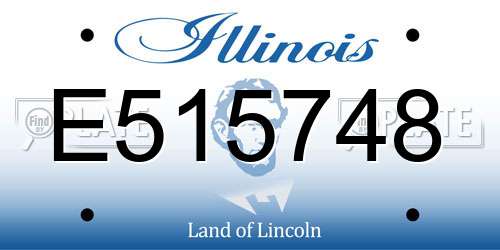 E515748 Illinois License Plate
