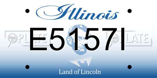 E5157I Illinois License Plate