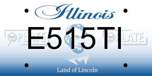 E515TI Illinois License Plate