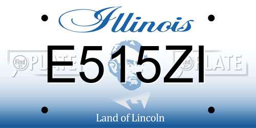 E515ZI Illinois License Plate
