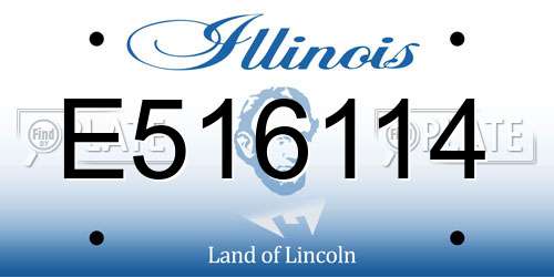 E516114 Illinois License Plate