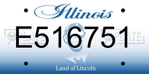 E516751 Illinois License Plate