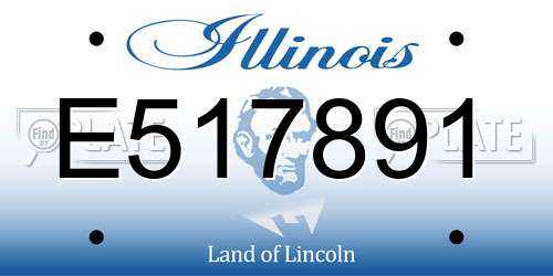 E517891 Illinois License Plate