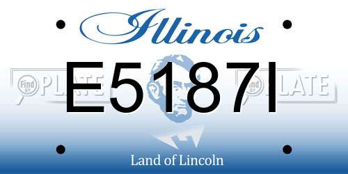 E5187I Illinois License Plate