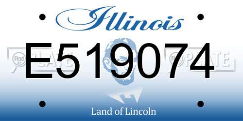 E519074 Illinois License Plate