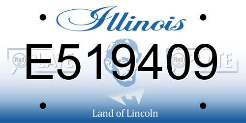 E519409 Illinois License Plate