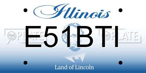 E51BTI Illinois License Plate
