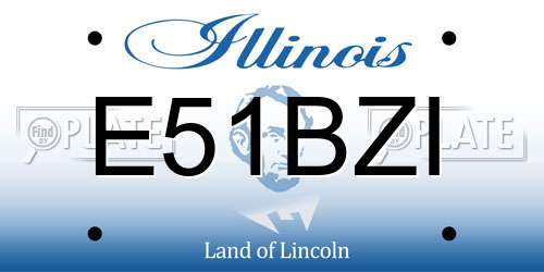E51BZI Illinois License Plate