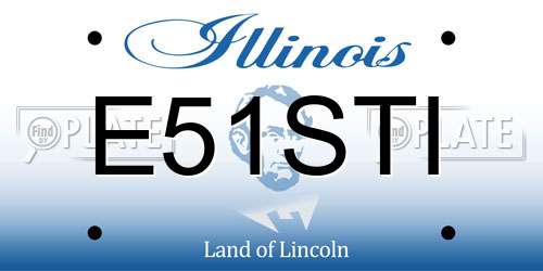 E51STI Illinois License Plate