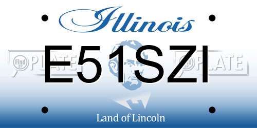 E51SZI Illinois License Plate