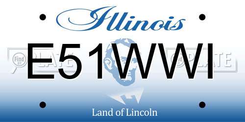 E51WWI Illinois License Plate