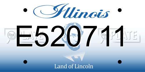 E520711 Illinois License Plate