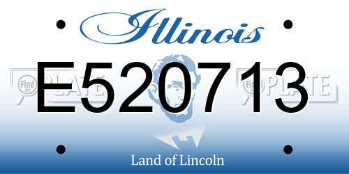 E520713 Illinois License Plate
