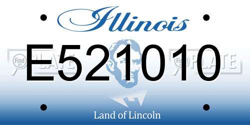 E521010 Illinois License Plate