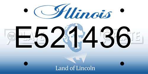 E521436 Illinois License Plate